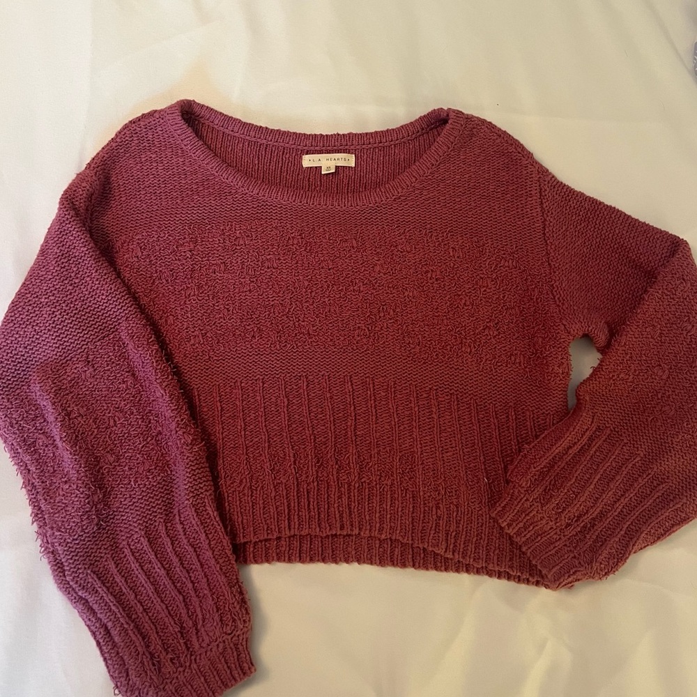 LA hearts cropped sweater